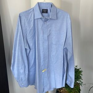 Nordstrom Dress Shirt - Blue/White Pattern - Traditional Fit - 16.5neck